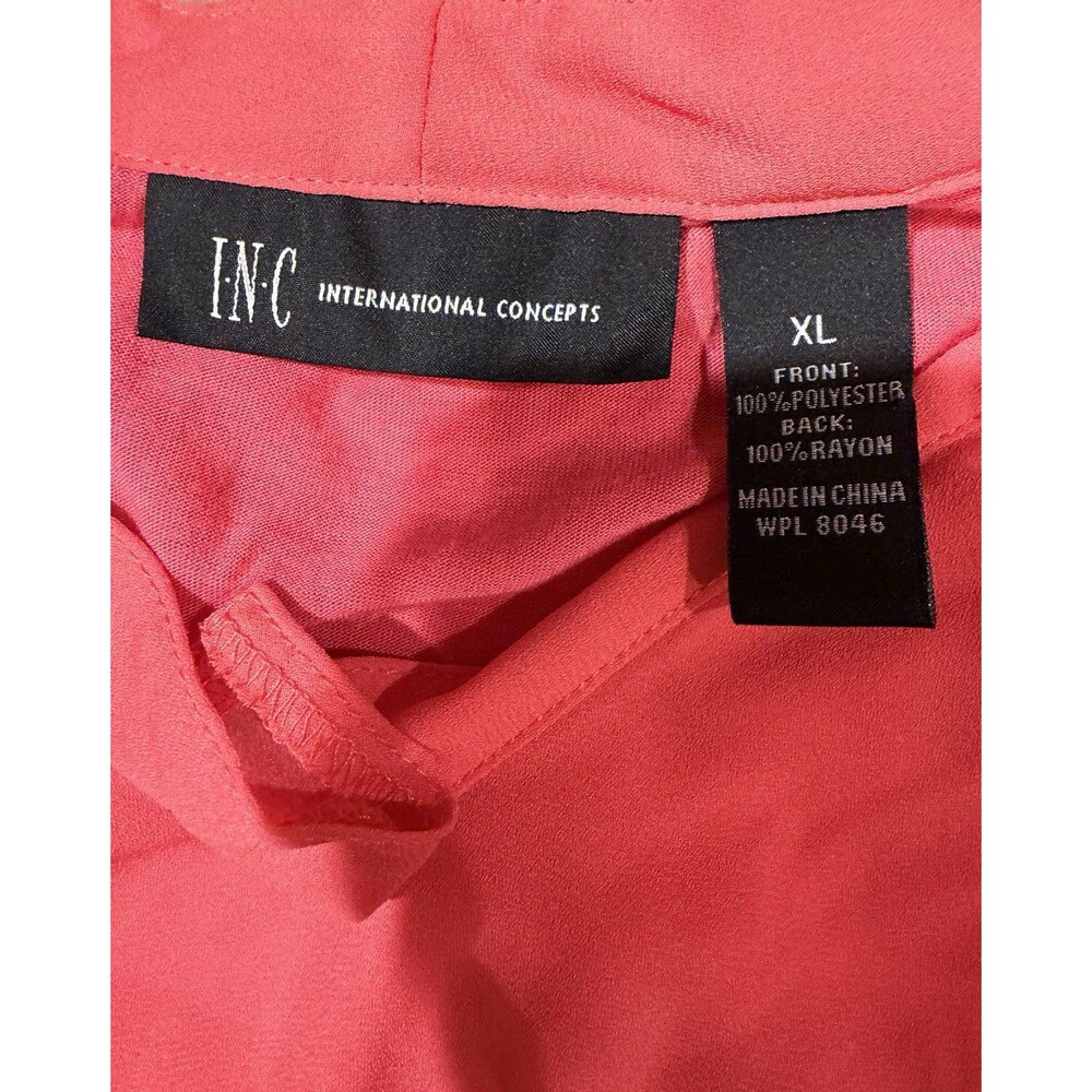 I.N.C International Concepts V-neckline long sleeves with roll-tab Blouse Top XL - Picture 5 of 6